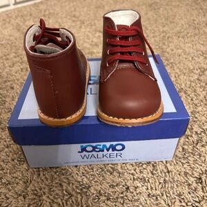Josmo Baby Unisex Walking Boots First Walker - Burgundy